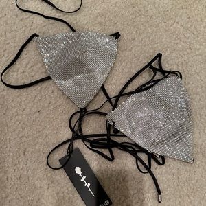 Poster Grl Drip Disorder Rhinestone Bra